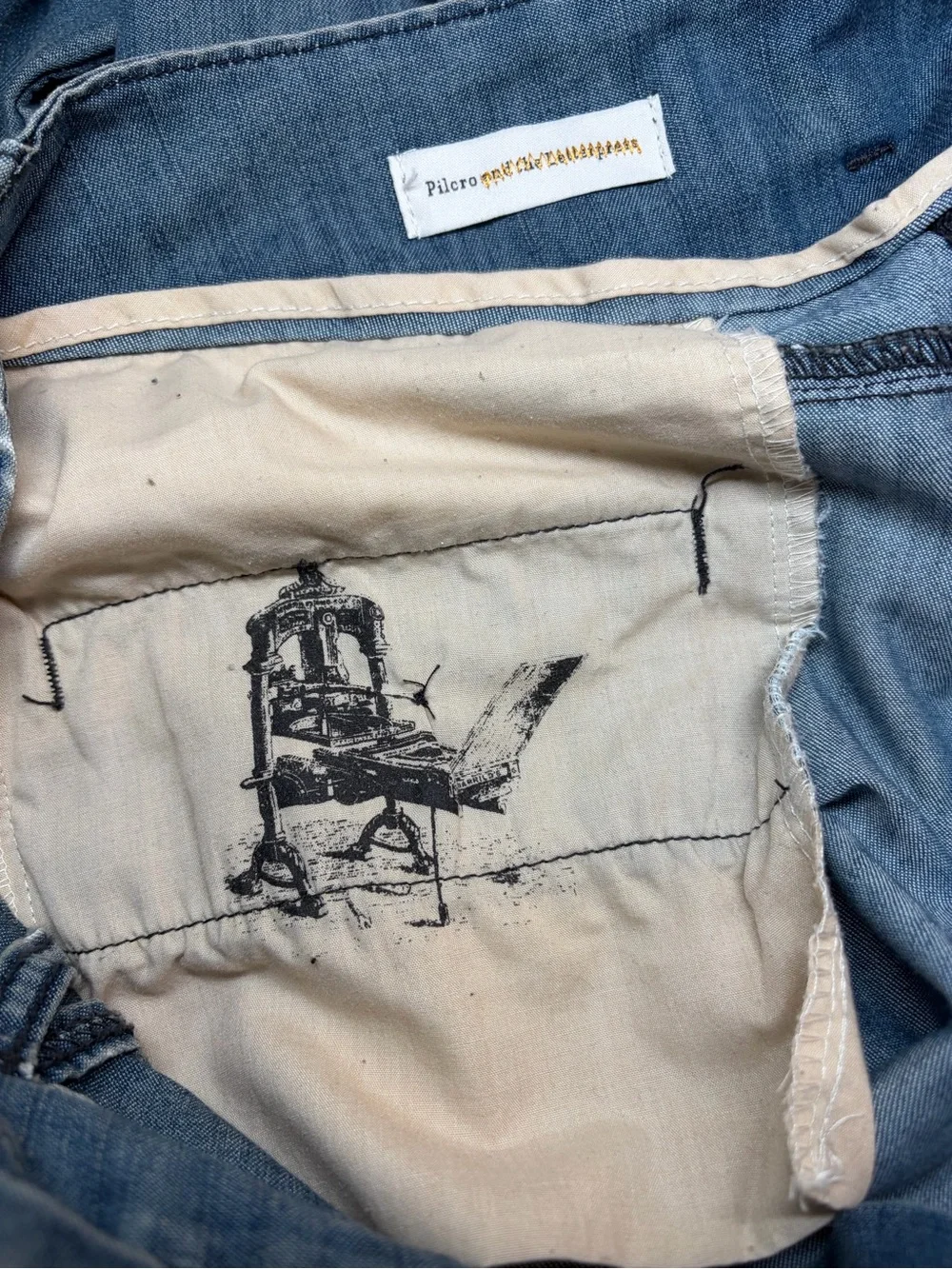 Pilcro and the Letterpress Flare High-Rise Jeans Size 31 Stacked Front Pockets